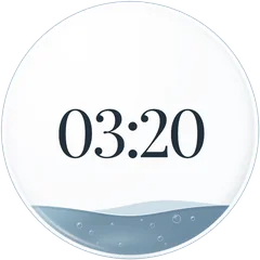 Le même minuteur presque vide : 3 minutes et 20 secondes restantes.