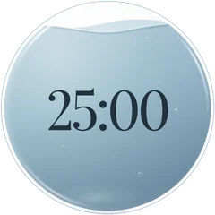 Le minuteur plein : 25 minutes restantes.